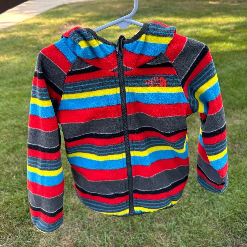 The North Face Kids Reversible Hooded Windbreaker Fleece Lined Jacket Size 3T